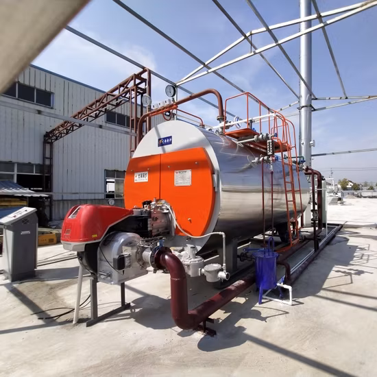 Caldeira de água quente a gás combustível industrial tubo de fogo para hotel